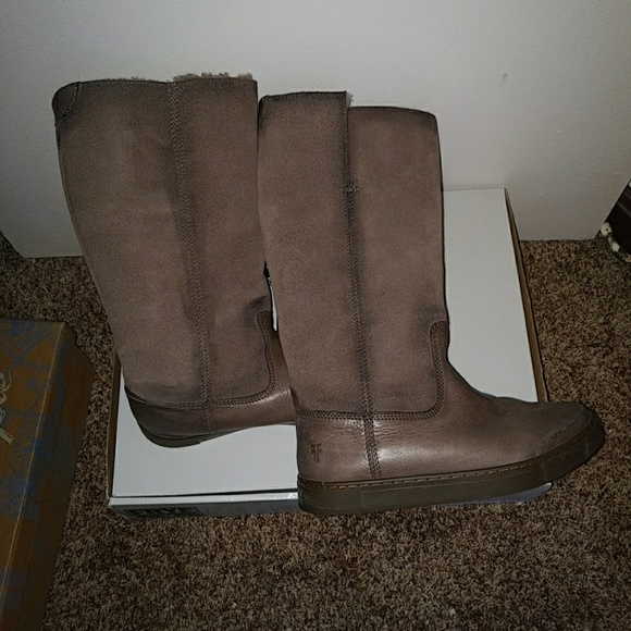 Frye Gemma Tall Shearling Boots - Picture 4 of 7